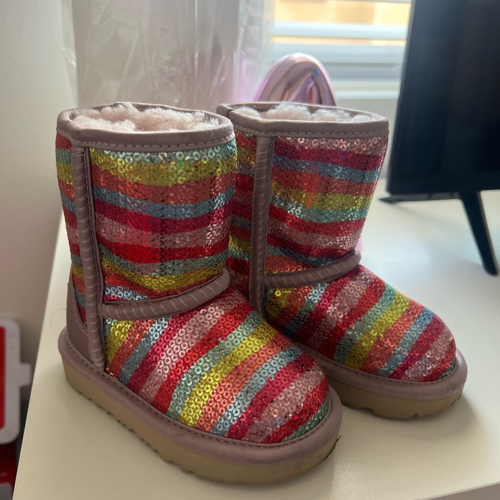 UGG Kids Rainbow Sequin Boots